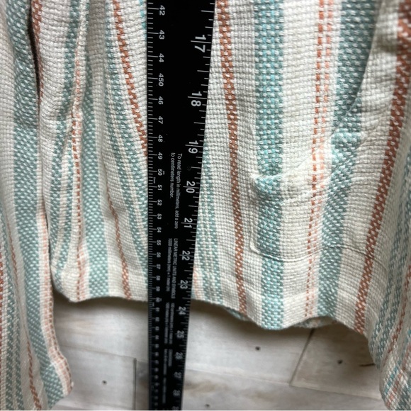 Roxy Sweater Top Cabo Trip Poncho Womens Medium Stripe Hood Pockets - Picture 12 of 12